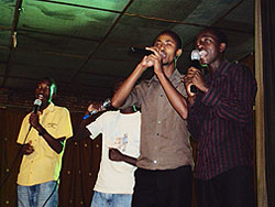   GSOB students sing songs on peace, unity and reconciliation at an event to mark the Patriotism Day in Huye yesterday New Times Daniel Sabiiti.