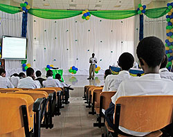 Secondary school students in a seminar. ESA Nyarugunga students won the debate contest. The New Times file photo