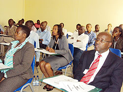 Some of the Judges and prosecutors at the training at the Nyanza based law school. The New Times D.Sabiiti