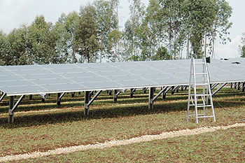 Solar will address energy shortages in our country. The New times / File photo