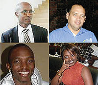 R-L: Dr Ignace Gatare;Diego Camberos;Tom Close;Juliet Busingye