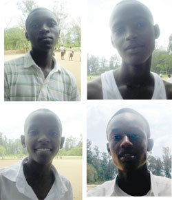L-R: Olivier Uwizeye;Samuel Nsengimana; Olivier Niyigena;Patrick Kwizera  