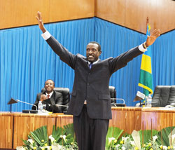  The New Senate President, Dr. Jean Damascene Ntawukuriryayo was yesterday voted Senate president. The New Times / Village Urgwiro.