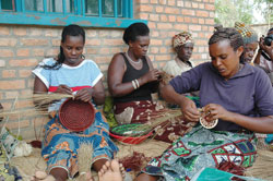  With access to credit, the women are able to start up income generating activities including weaving.