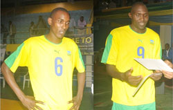 Vincent Dusabimana (L) and Lawrence Yakan