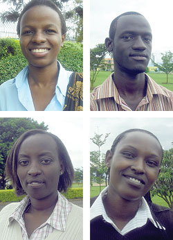 L-R:Edith Uwineza; Sharif Rugamba;Chantal Mukeshimana;Grace Mbabazi