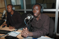A talk show in a Kigali radio station; Presenters have been urged to comply with the Rwandan values and culture in airing their programmes.