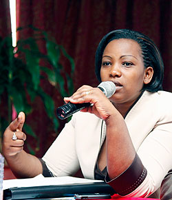  Rwanda Housing Authority Director General Esther Mutamba at the stakeholders meeting in Kigali last ThursdayThe New Times /Timothy