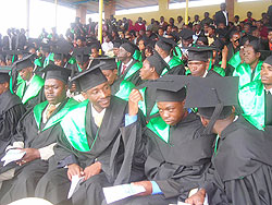  ISAE graduates at a previous ceremony. The  institution is set to reduce the length of its academic programmes. The New Times/ File photo