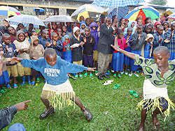  Many people braved the afternoon downpour to witness the event to reward best performing women.