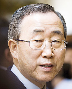 UN Secretary-General, Ban Ki-moon rebuked UN peacekeepers involvement in sex trafficking.