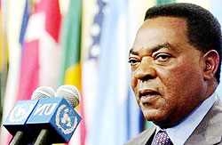 Augustine Mahiga, the Special Representative of the UN Secretary General in Somalia