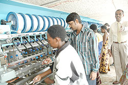 Workers and managers at Kigali based textile firm UTEXRWA, which is one of the major businesses owned by Indians. Government is eying more investors from the Asian country. The New Times