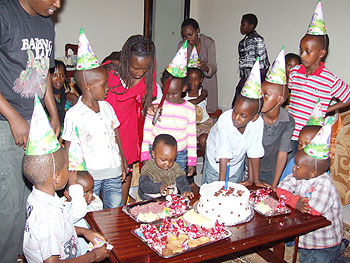Ryanu2019s friends were happy to celebrate his birthday with him. The New Times