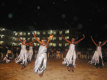 Inyamibwa female dancers on stage. Courtesy photo.