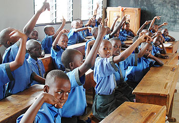 The school feeding programme helps address malnutrition. The New Times / File.