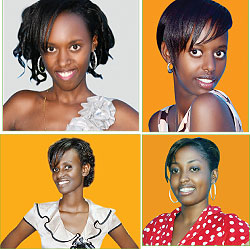 L-R:Anne Marie Mukarwego;Carmen Akineza;Olivia Gahongayire;Fabiola Ishimwe 