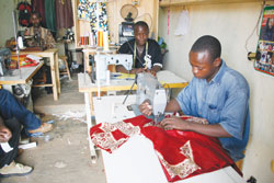 A tailoring shop in Kigali. SMEs need to upgrade their accounting standards.The New Times / File