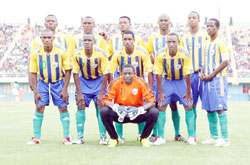 The Amavubi team that started the 2012 Nations Cup qualifier against Cote d'Ivoire in September in Kigali. The New Times / File.