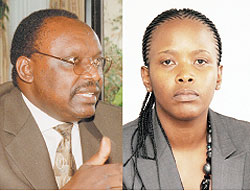 L-R:Minister Francois Kanimba,RDBu2019s Clare Akamanzi 