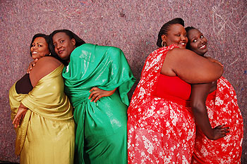 Plus - size models strike a pose. Courtesy photos.