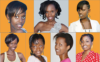 L-R: Carmen Akineza;Anne Marie Rwego;Joyeuse Gatera;Natacha Uwamahoro;Donna Igiraneza Mahoro;Marie Ange Mudenge;Fabiola Ishimwe