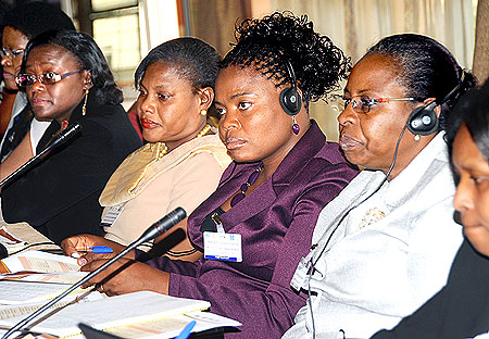Participants at the just concluded AGF-VIII meeting in Kigali. They have called for women to play an active role in elections. The New Times.