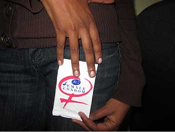 The barriers sorrounding the female condom need to be broken. (Photo. D. Umutesi)