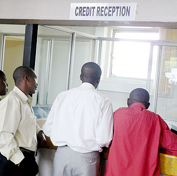 Customers seeking financial services. The New Times/File.