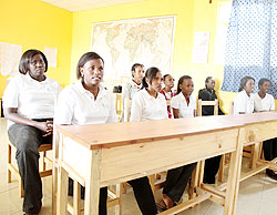 Akilah students in a class.  The fundraiser in Washington DC to aid the institution was attended by World Bank President Bob Zoellick. The New Times / File.