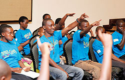 Some of the adolescents that participated at the paedriatic conference yesterday. The New Times T. Kisambira.