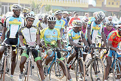 Team Rwanda riders during this year's Kwita Izina Cycling competition. The team wants to finish on a high. The New Times / File