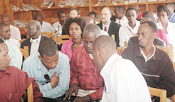 Journalists during a past meeting in Kigali. The New Times / File.