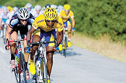 Adrien Niyonshuti finished a distant 16th in the final stage of the African Cycling Championship in Eritrea. The New Times / File