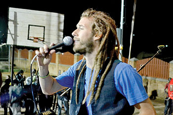 Jahcoustix performs at the Reggae concert. (All Photos: courtesy of Inyarwanda.com.)