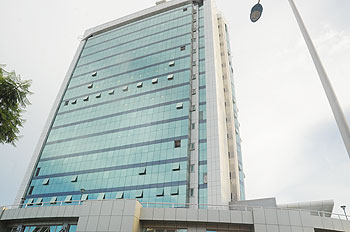 A new skycrapper in downtown Kigali; Sound macroeconomic management has helped Rwanda to beat global shocks. (The New Times / File)