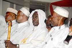 Some of the Rwandan Muslim pilgrims who returned from Mecca. The New Times / J. Mbanda.