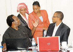 PAC Chairman Juvenal Nkusi (left) and other committee members. The New Times /File.