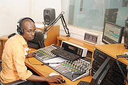 One of Kigali's top radio presenters  identified as Spike at work. The New Times /File.