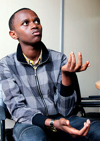 Ev. Steven Sugira at The New Times Headquarters in Kacyiru. The New Times/Timothy Kisambira.