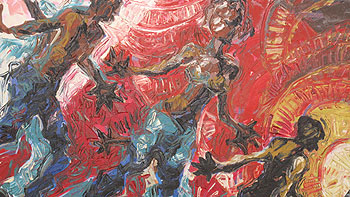 Some of David Kezio Musokeu2019s art work.