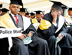 Some of the police officers who graduated yesterday. The New Times /T. Kisambira.
