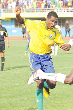 Amavubi's right back Albert Ngabo played a key role in Amavubi's comeback yesterday.  The New Times/File Photo