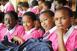 Some of the top performing girls previously rewarded. Imbuto Foundation has helped girls achieve their dreams. The New Times/File