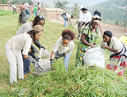 Women participating in Umuganda. The UN has hailed Rwandan home-grown initiatives for promoting the volunteerism spirit. The New Times / File.