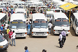 The parking slot of Rubavu bound omni-buses. The companies operating in Rubavu went on strike over poor infrastructure.