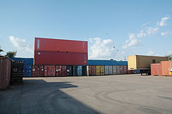 Cargo containers at Magerwa. Increased importation of capital goods has been key to the country's swelling trade deficit (File photo).
