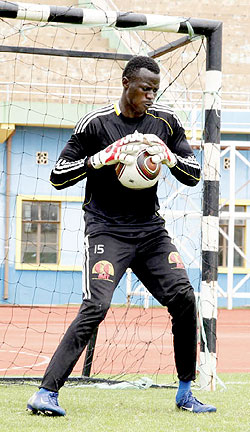 Amavubi goalkeeper Jean Claude Ndoli will be kept on his toes this afternoon. The New Times/T. Kisambira.