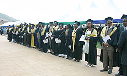 A graduation ceremony of one of the local universities. Companies have been urged to strengthen internship programmes for their staff. The New Times/ File.