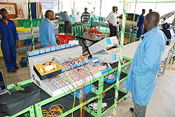 Some of the equipment on display at the ongoing TVET expo in Gikondo. The New Times / Courtesy.